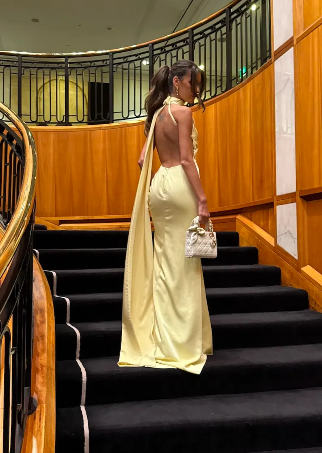 Alamour The Label Gown Custom Yellow Size 4 for rent on The Volte - main image