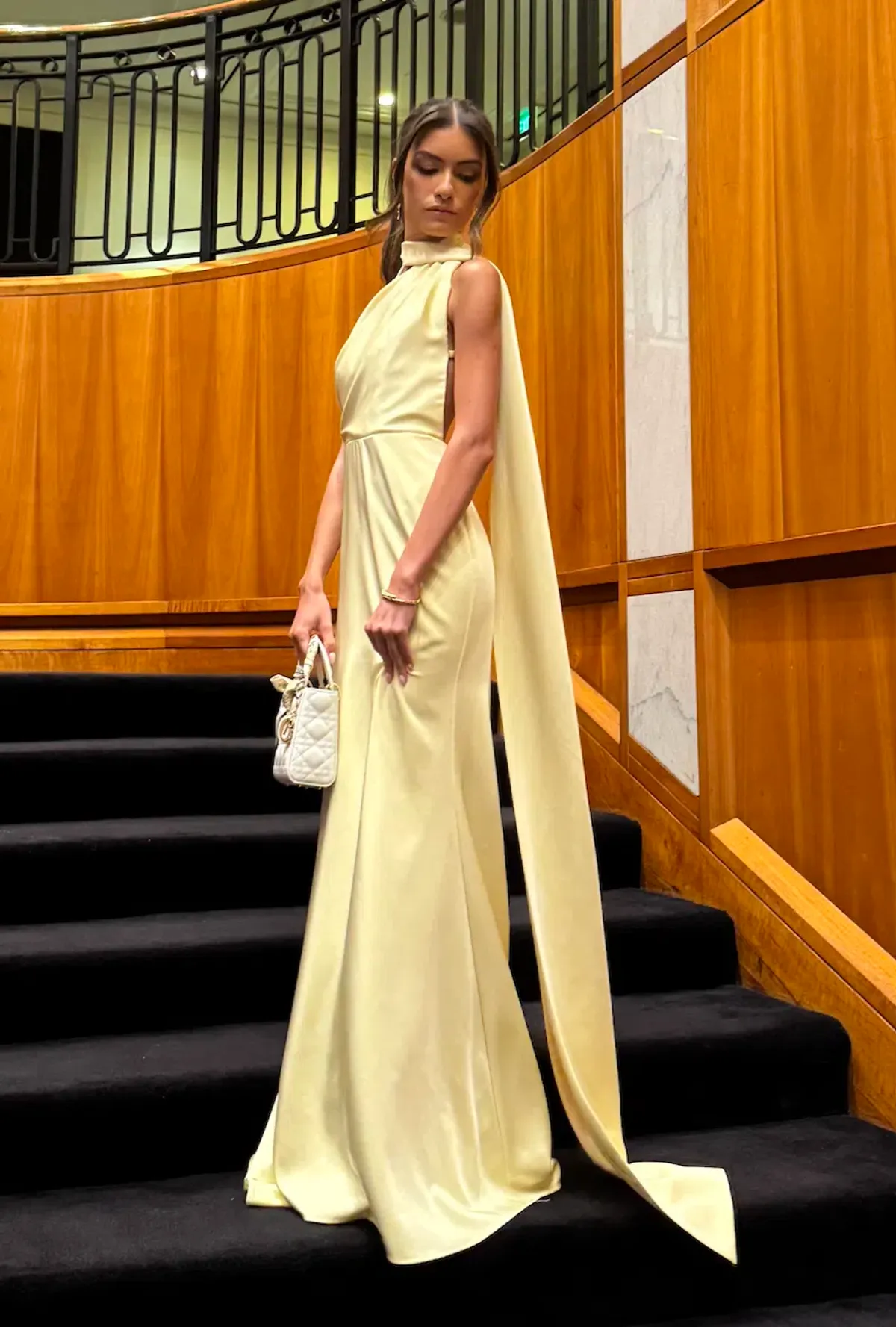 Alamour The Label Gown Custom Yellow Size 4 - Image 1