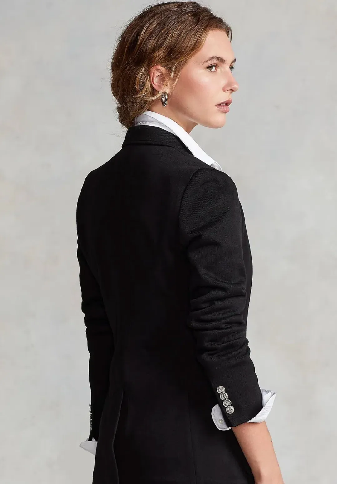 Polo Ralph Lauren Black Knit Cotton Blazer Size US 12/ AU 16 for rent on The Volte - main image