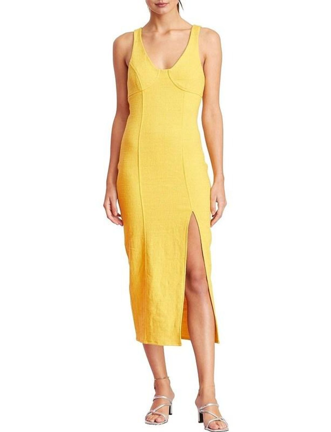 Bec & Bridge Cle'mence Midi Dress Yellow Size 6 for rent on The Volte - main image