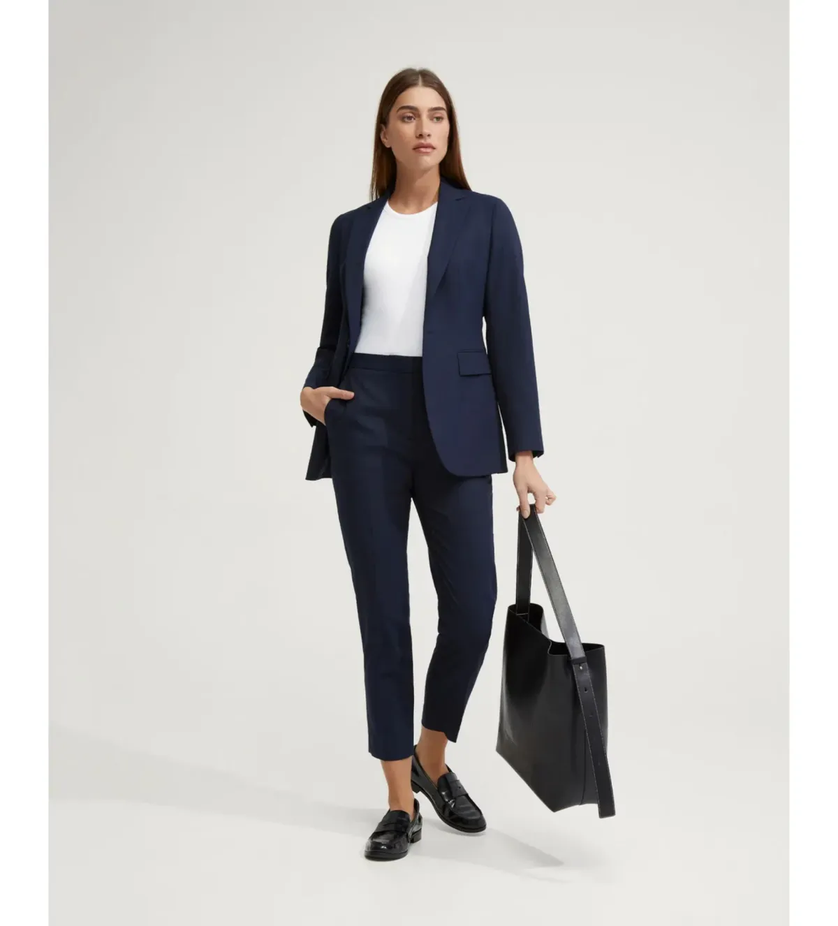 Oxford Charla Wool Stretch Suit Pants in Navy Size 14 - Image 1