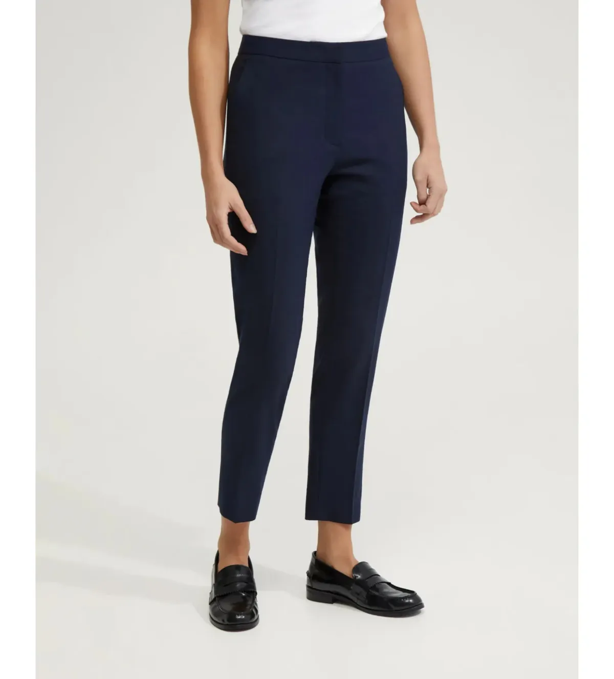 Oxford Charla Wool Stretch Suit Pants in Navy Size 14 - Image 3