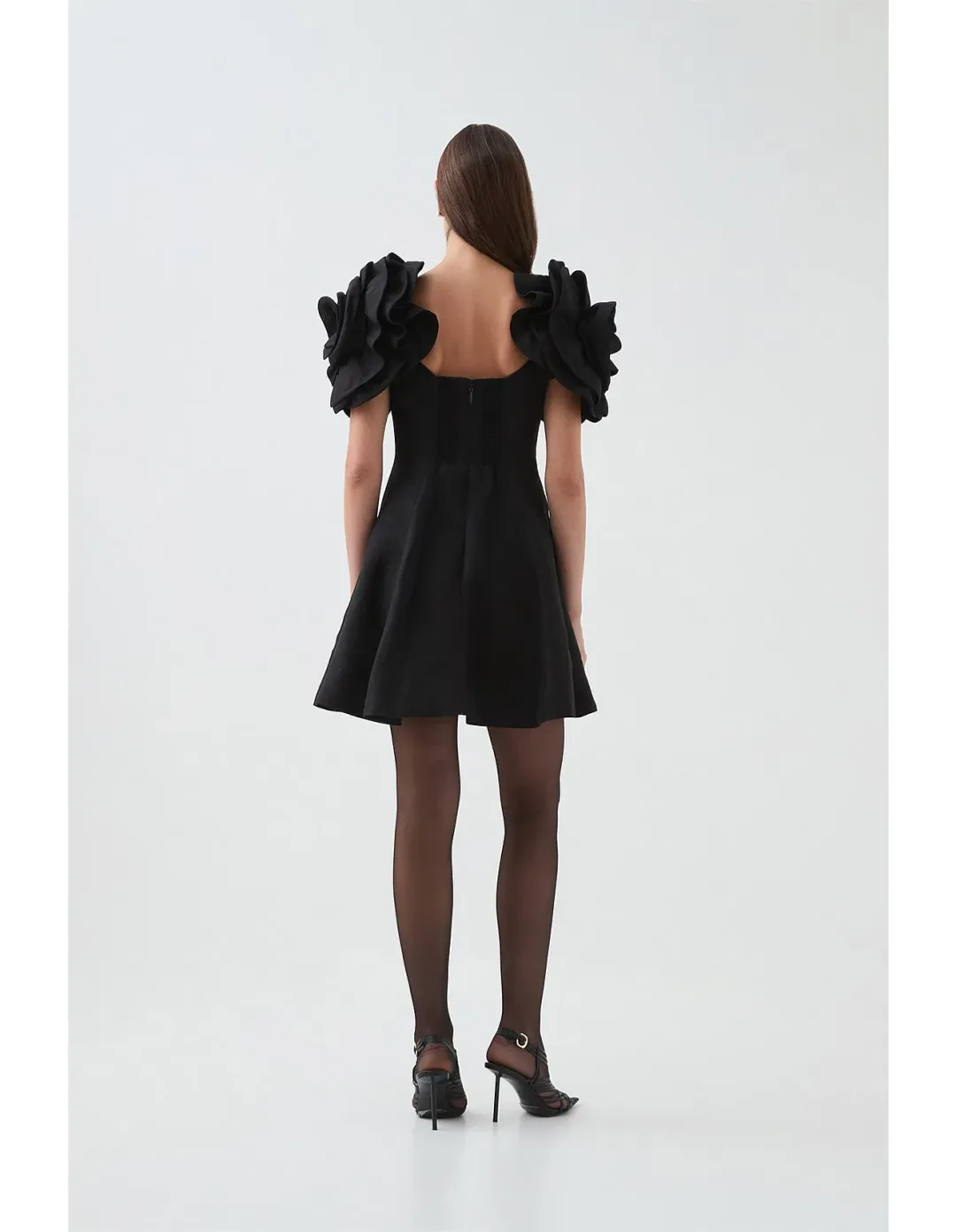 Aje Twyla Mini Dress Black Size 14 for rent on The Volte - main image