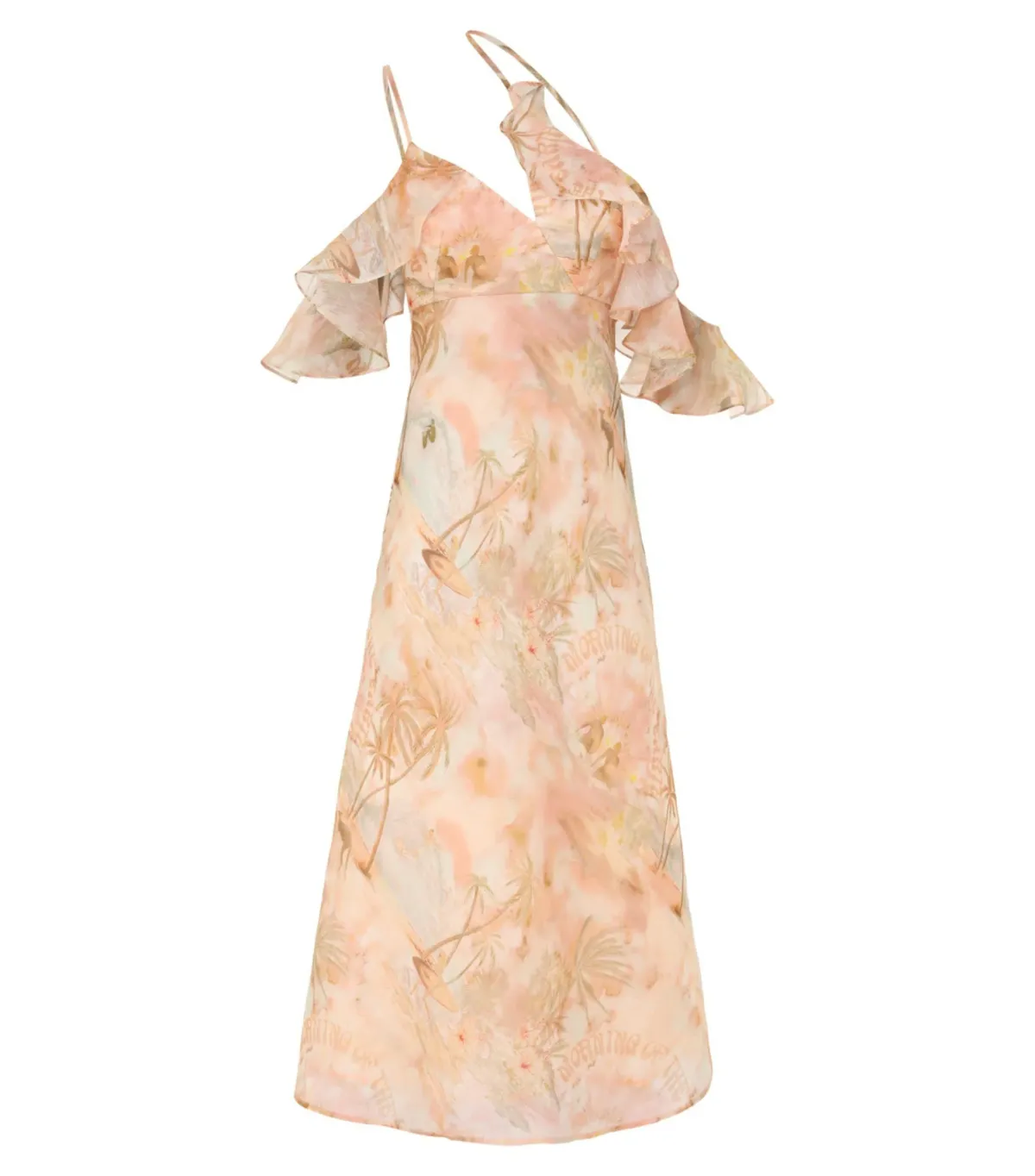 Zimmermann Illuminate Flutter Slip Dress in Guava Paradise Size 1 / AU 10 - Image 4