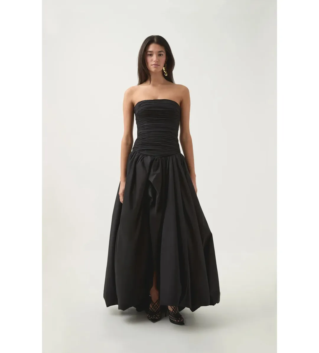 Aje Violette Bubble Hem Maxi in Black Size AU 8 for rent on The Volte - main image
