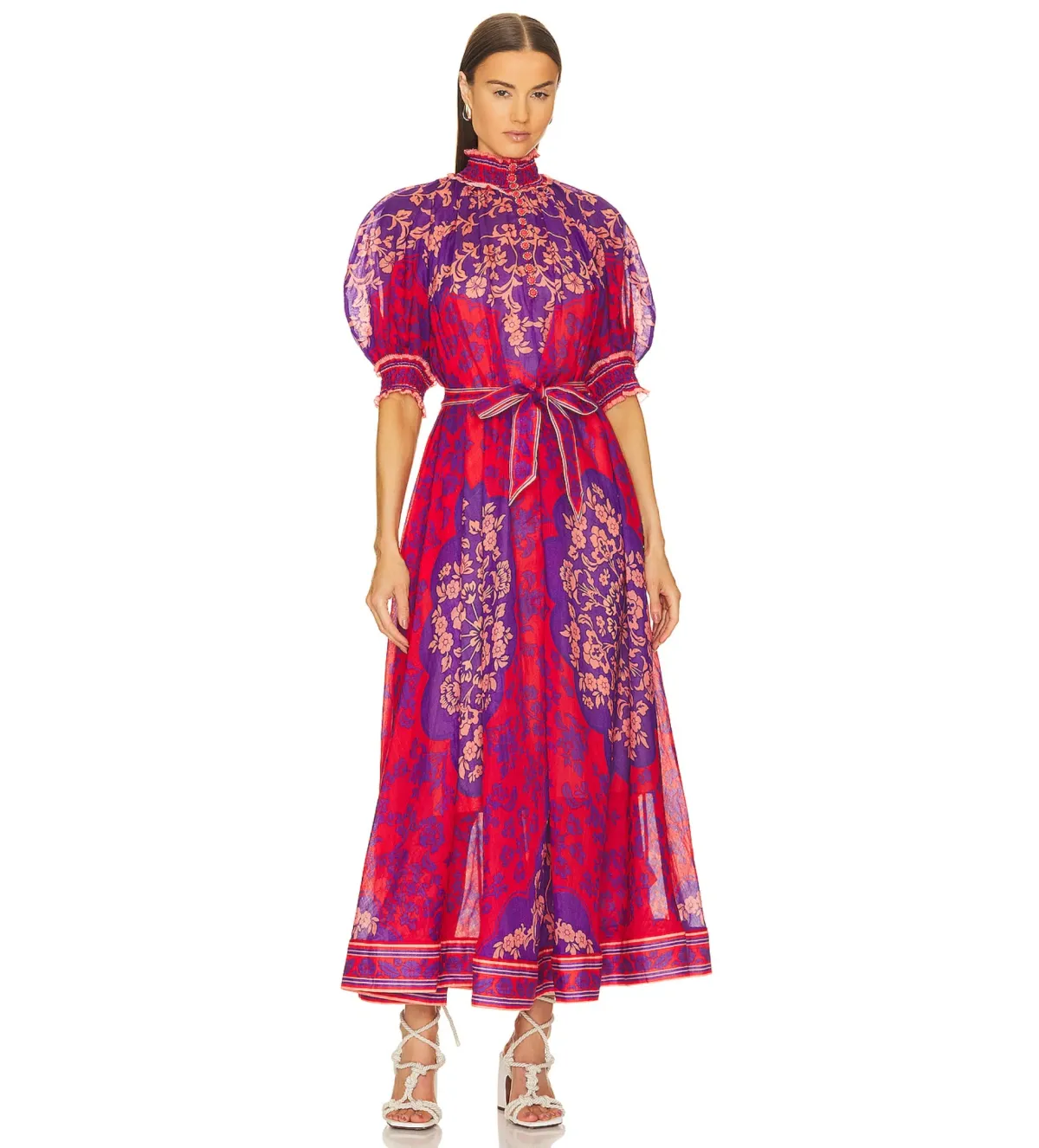 Zimmermann Raie Swing Maxi Dress Multi Floral Size 2/AU 12 - Image 1