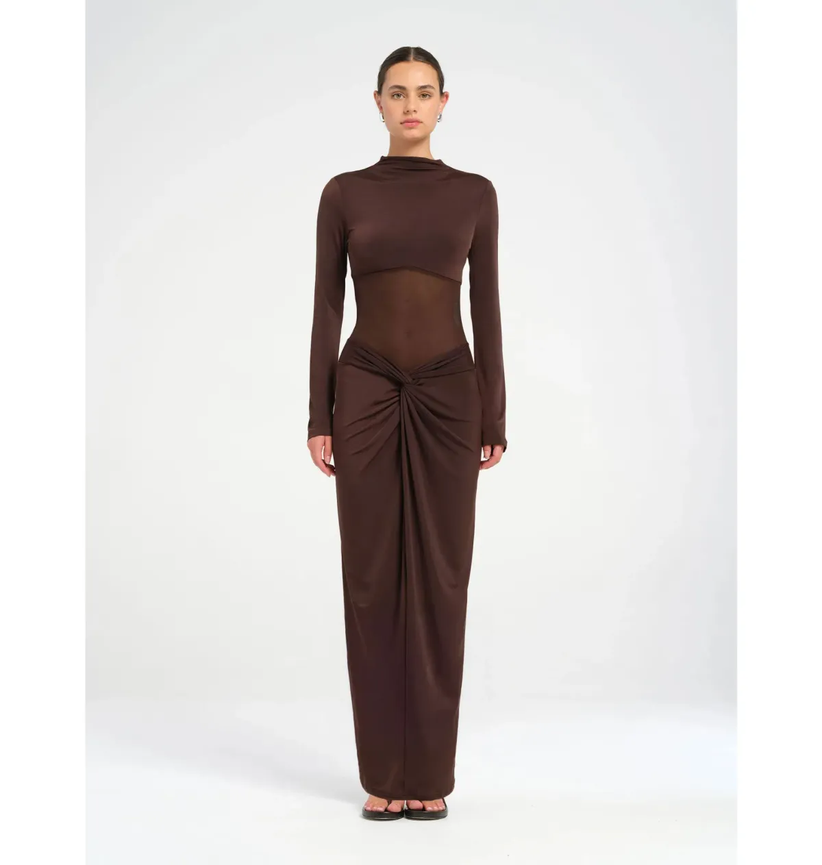 Benni Dora Maxi Dress Chocolate Size AU 8 - Image 1