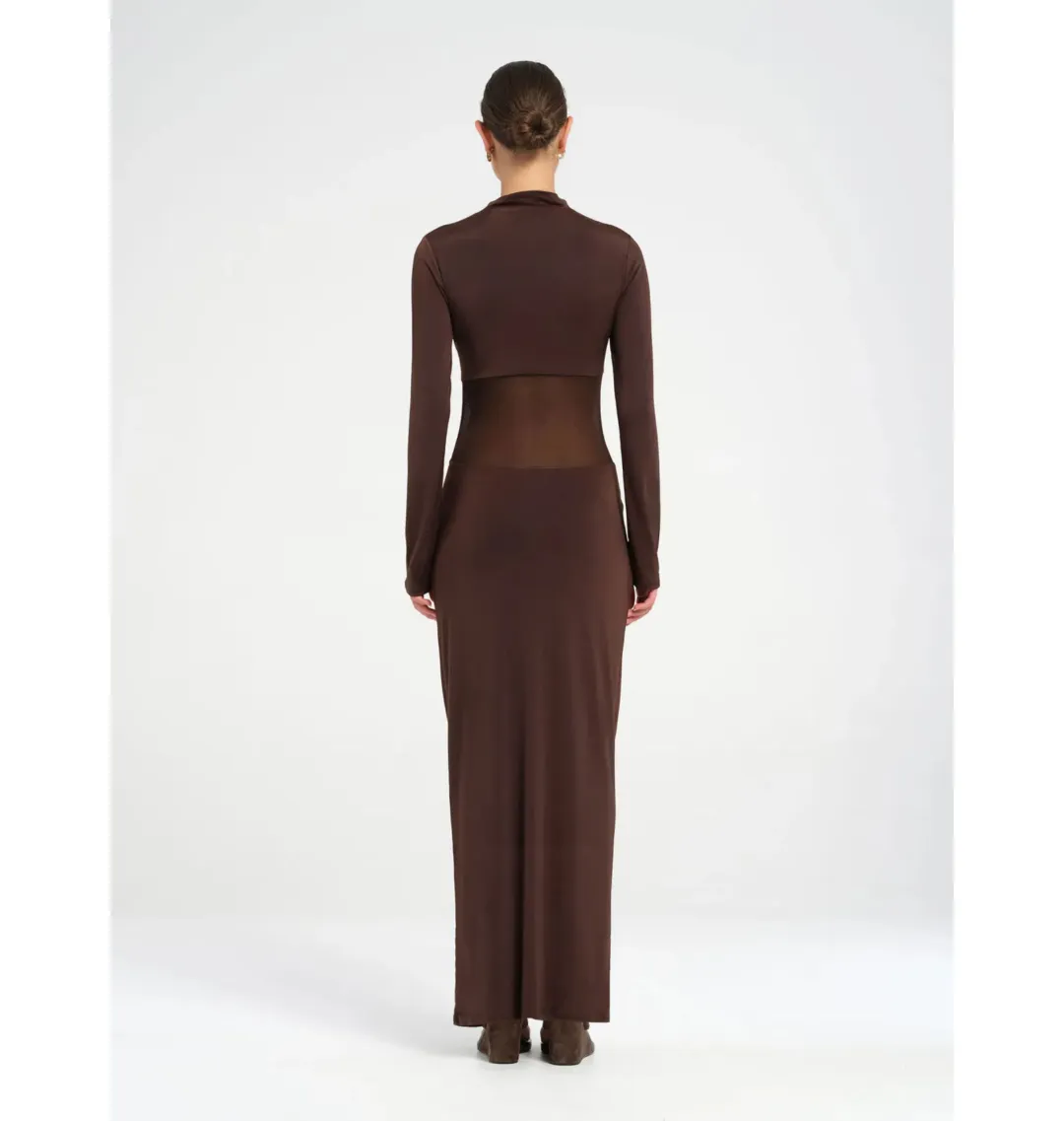 Benni Dora Maxi Dress Chocolate Size AU 8 for rent on The Volte - main image