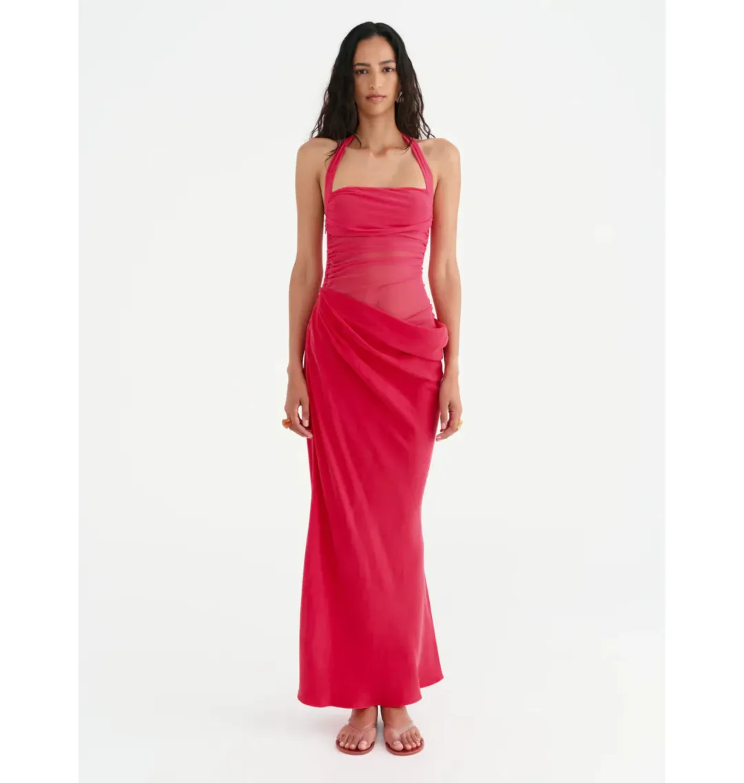 Benni Gina Maxi Dress Watermelon Size 8 for rent on The Volte - main image