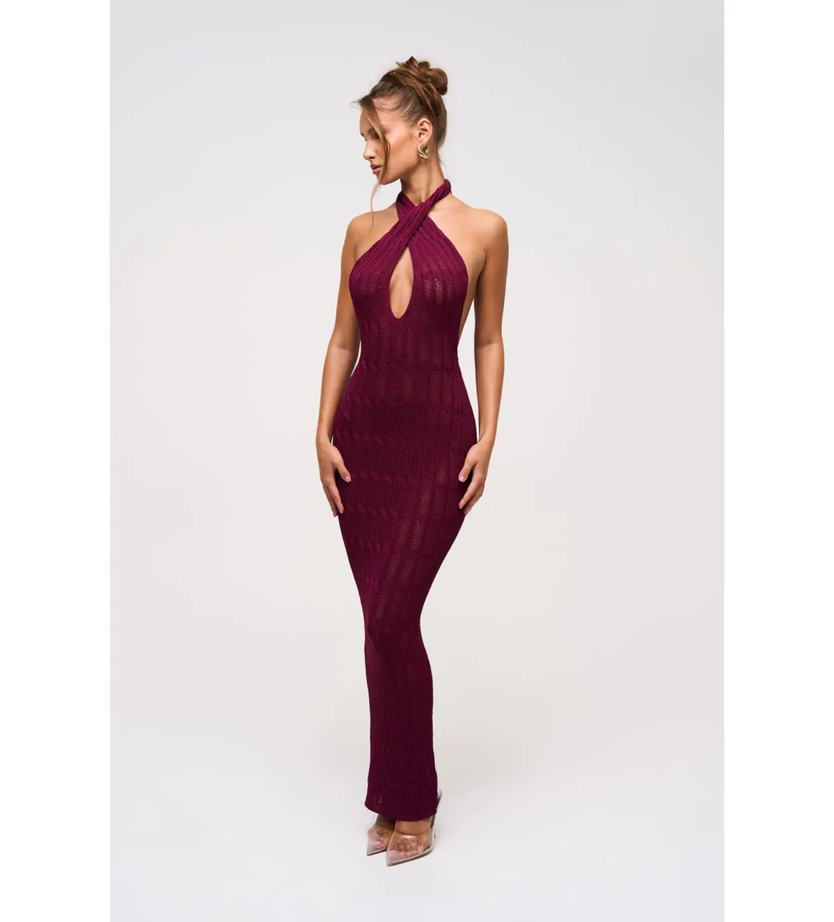 Murci Lunar Maxi Dress In Wine Size 8  - Image 1