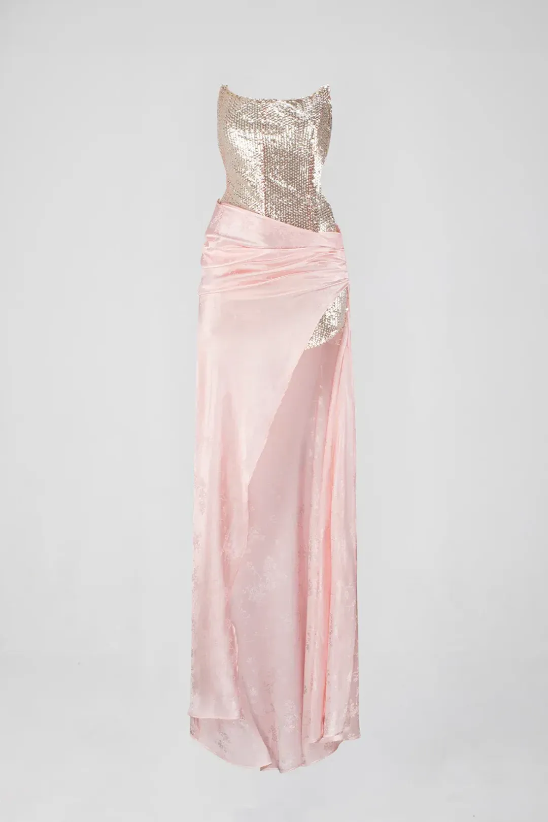 Atoir The Clara Gown Vintage Pink and Silver Size 10 for rent on The Volte - main image