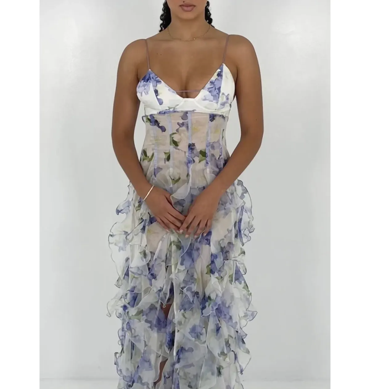 Menti Iris Flower Maxi Dress Floral Size S / AU 8 - Image 3