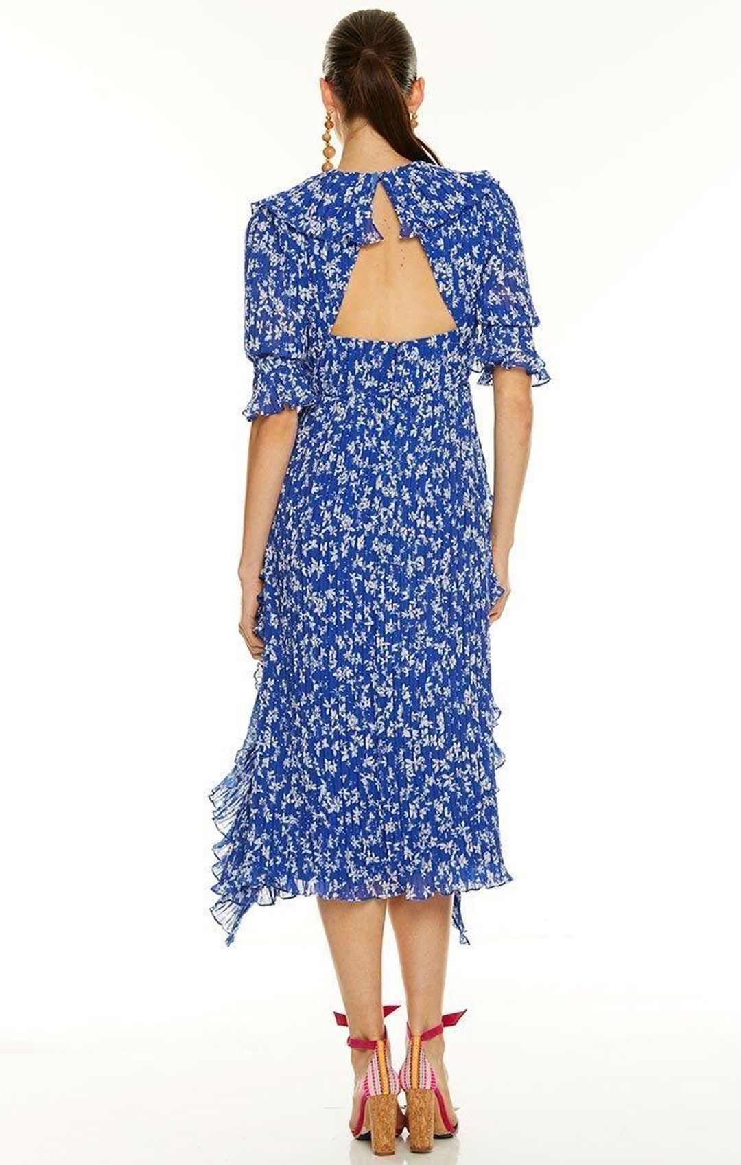 Talulah Mediterranean Minx Midi Dress Blue Size 10 for rent on The Volte - main image