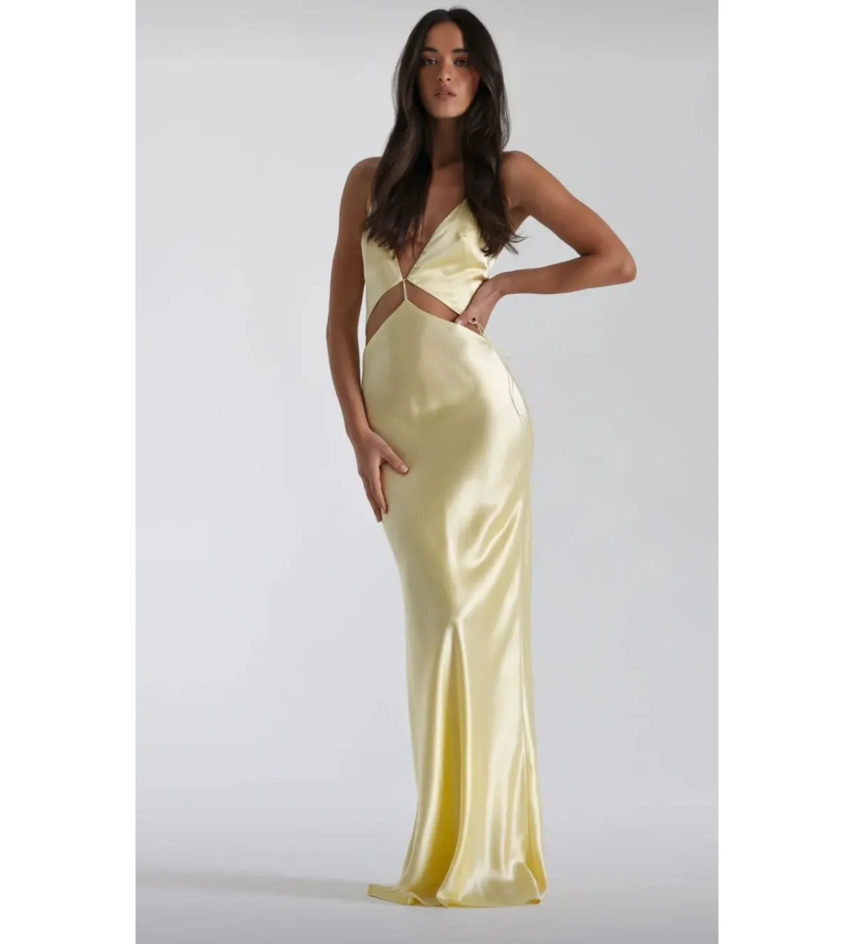 Natalie Rolt Lemon Iris Gown in Yellow Size 1/ AU 8  - Image 1