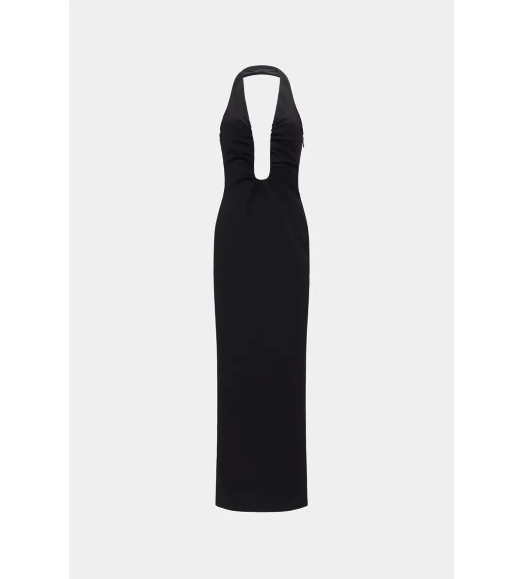 Misha Alusia Stretch Twill Maxi Dress in Black Size 8 for rent on The Volte - main image