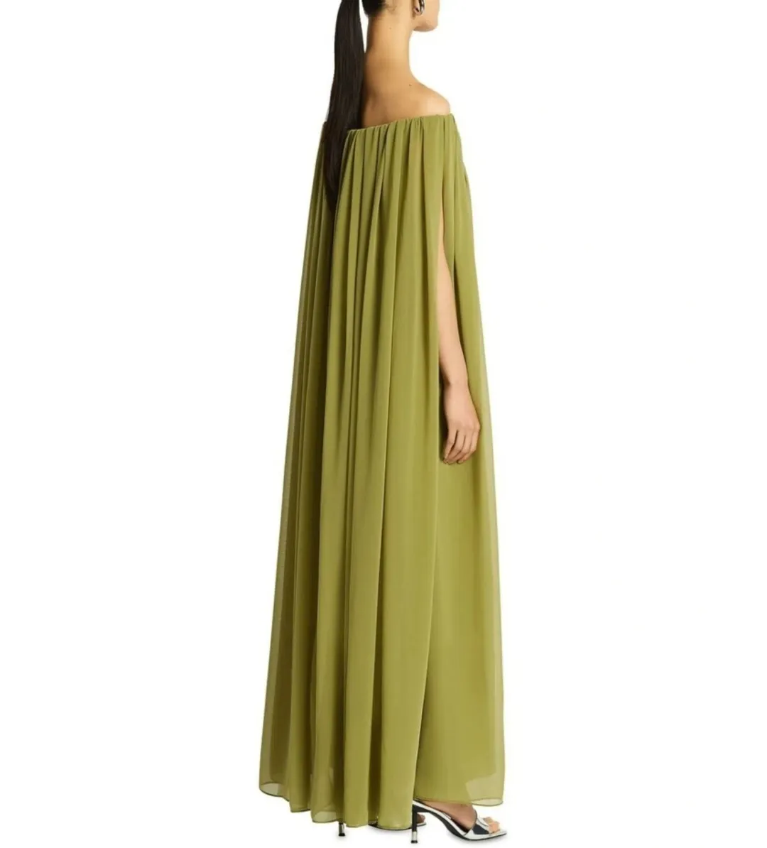 Sass & Bide Claret Dress in Olive Size 8  for rent on The Volte - main image