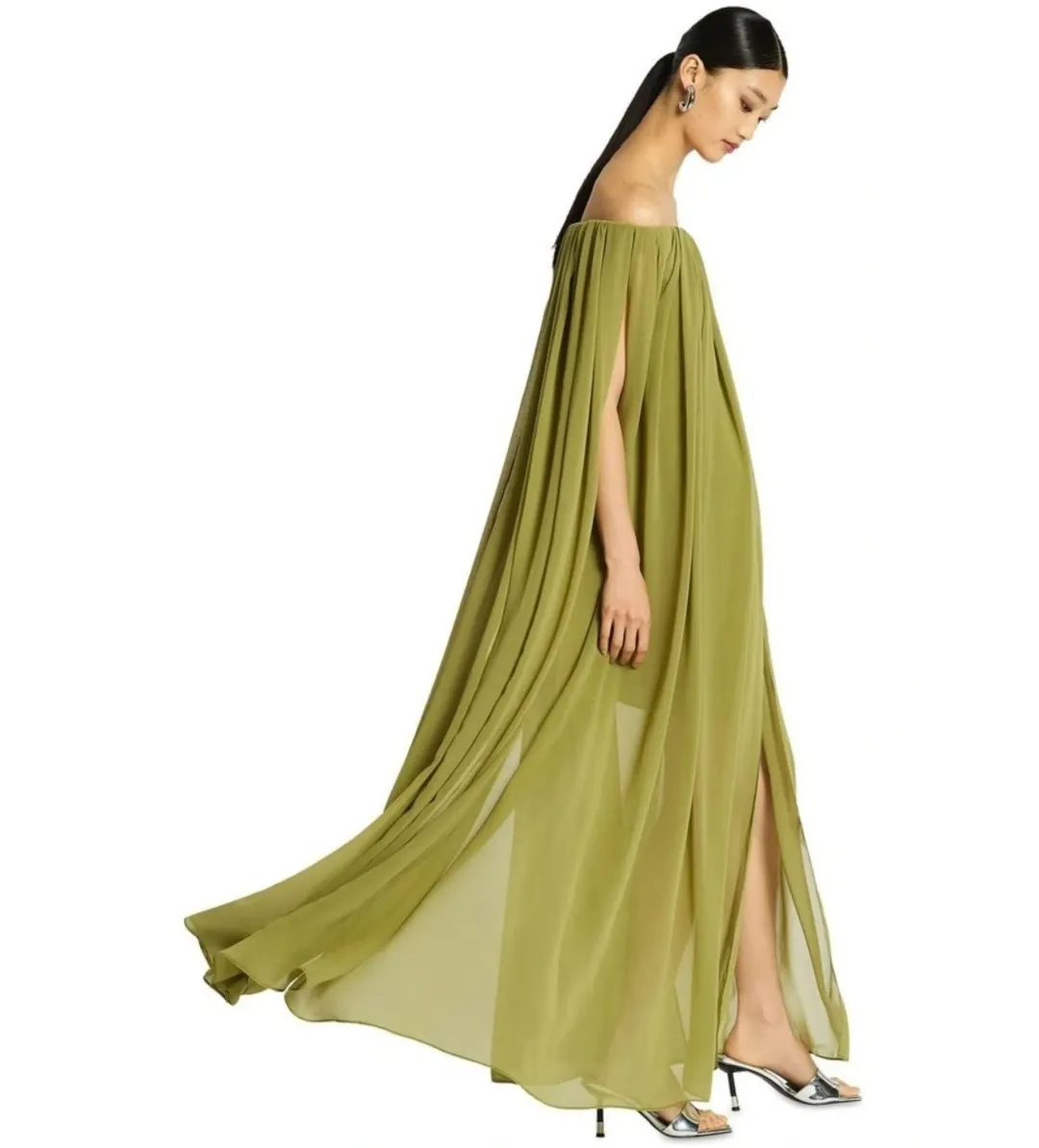 Sass & Bide Claret Dress in Olive Size 8  for rent on The Volte - main image