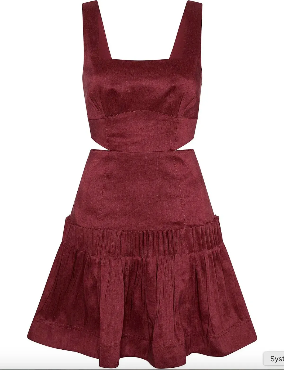 Aje Audette Pleated Mini Dress Burgundy Size 6 - Image 2