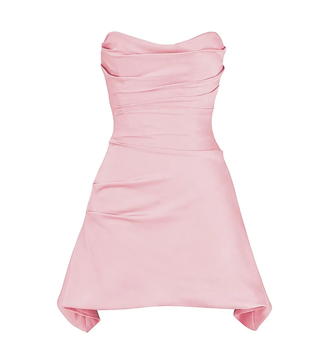 House of CB Jasmine Draped Strapless Corset Mini Dress Rose Pink Size XS/AU 6 for rent on The Volte - main image