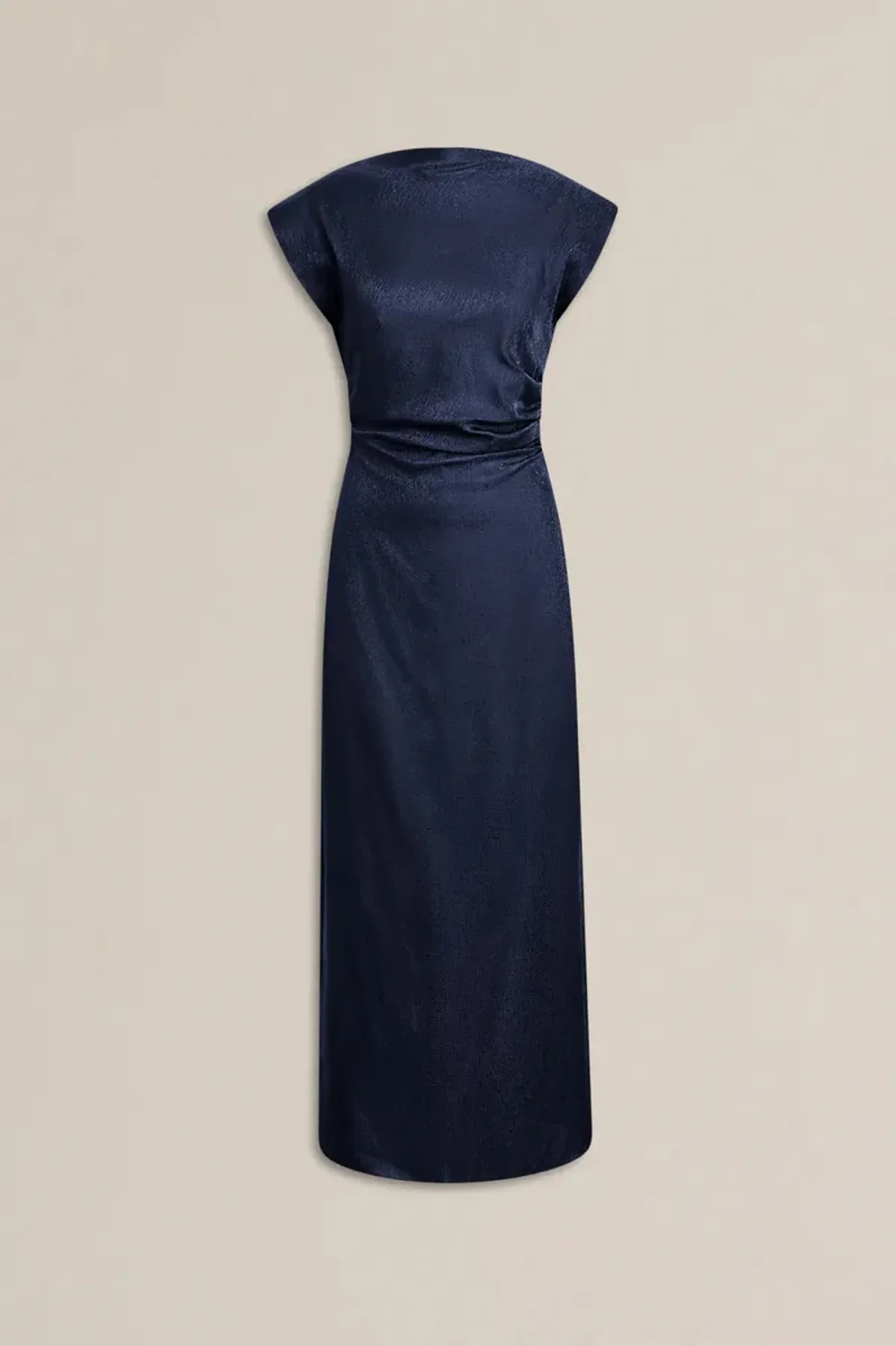 Scanlan Theodore Silk Jacquard Dress in Navy Size 8 - Image 6