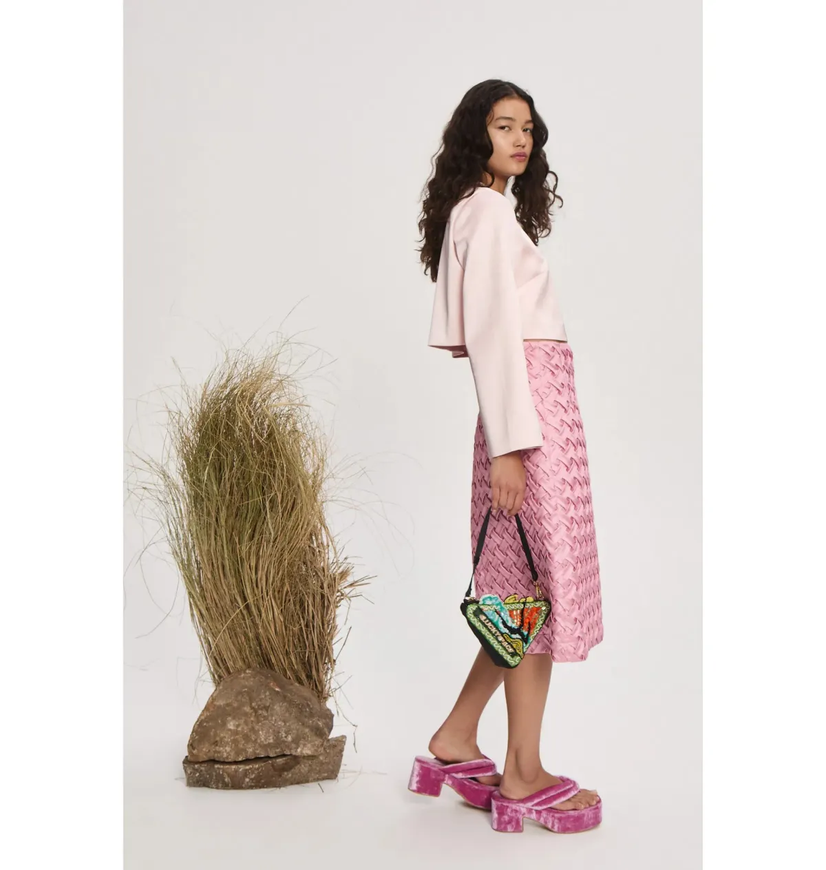 Alemais Inez Skirt & Cindy Embellished Exclusive Top Pink Size AU 14 - Image 2