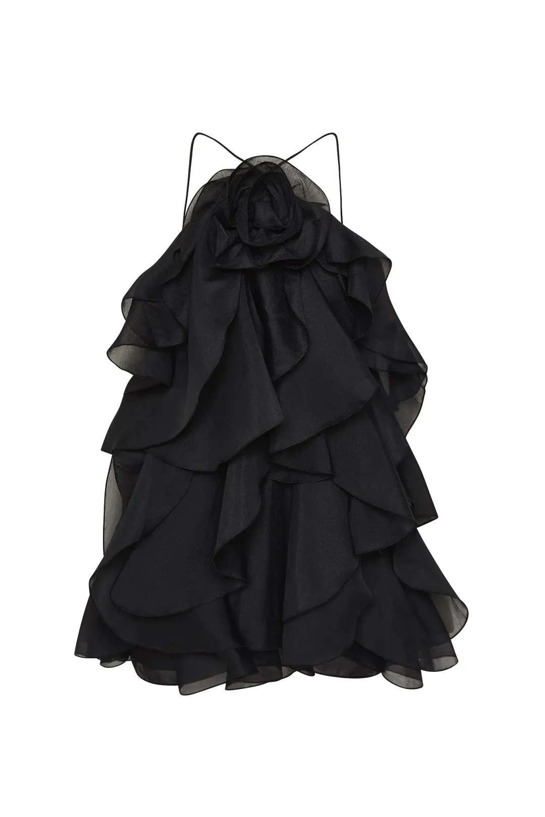 Aje Pandorea Layered Mini Dress Black Size AU 10 for rent on The Volte - main image