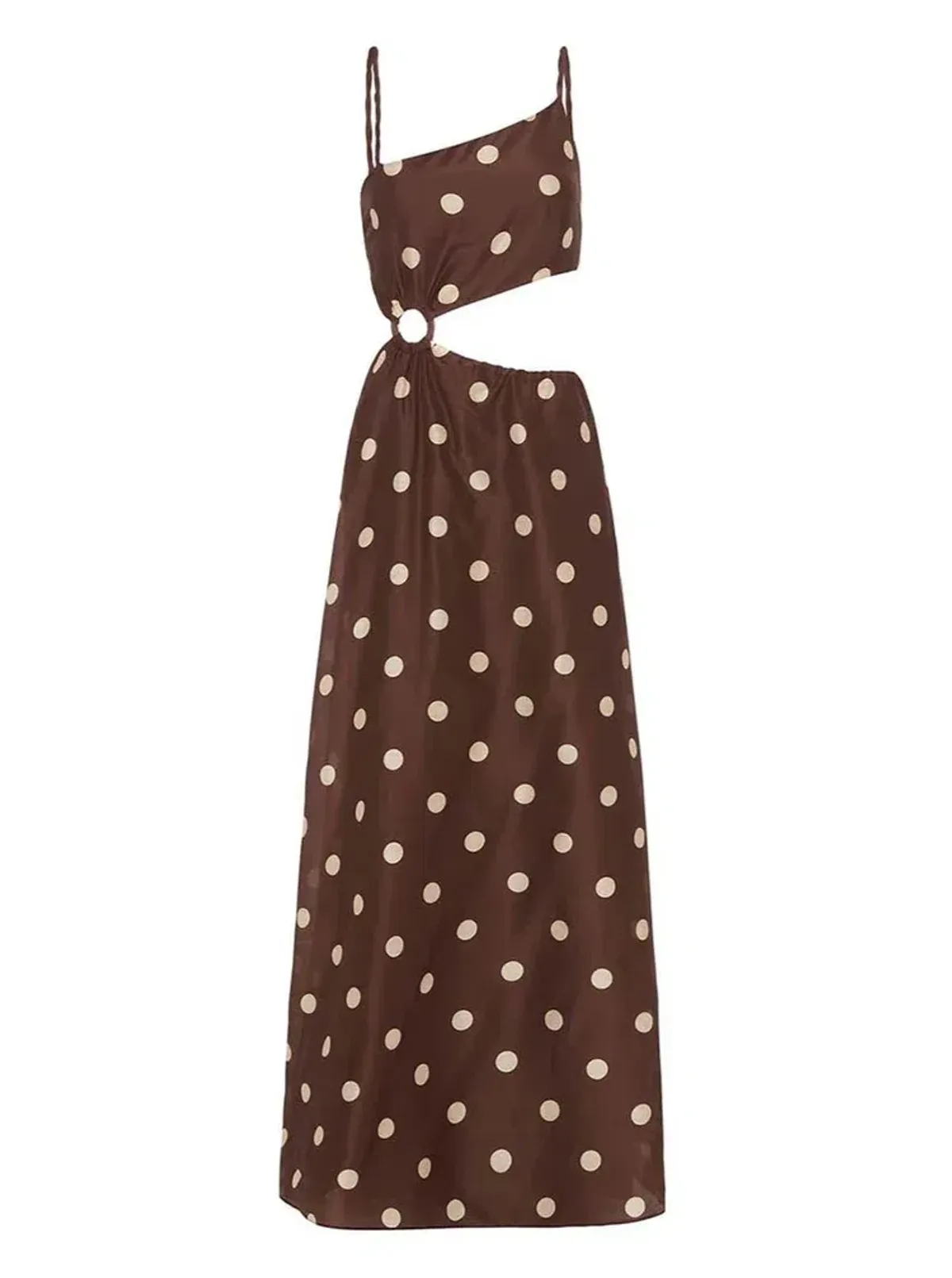 Sir The Label Vivi Asymmetrical Cut Out Dress in Marlon Polka Dot Size 0/ AU 6 - Image 5