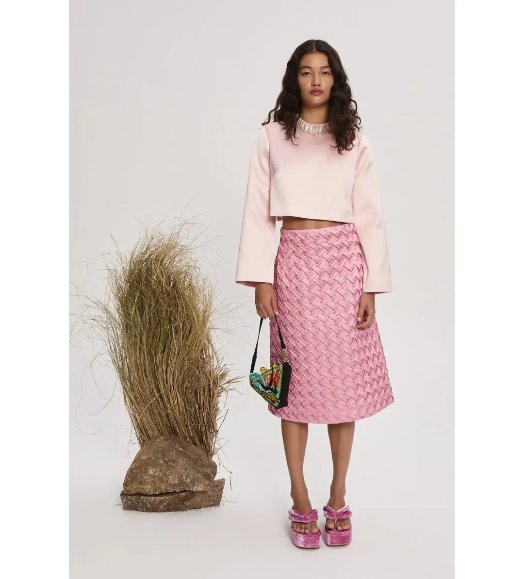 Alemais Inez Skirt In Pink Size 8 for rent on The Volte - main image