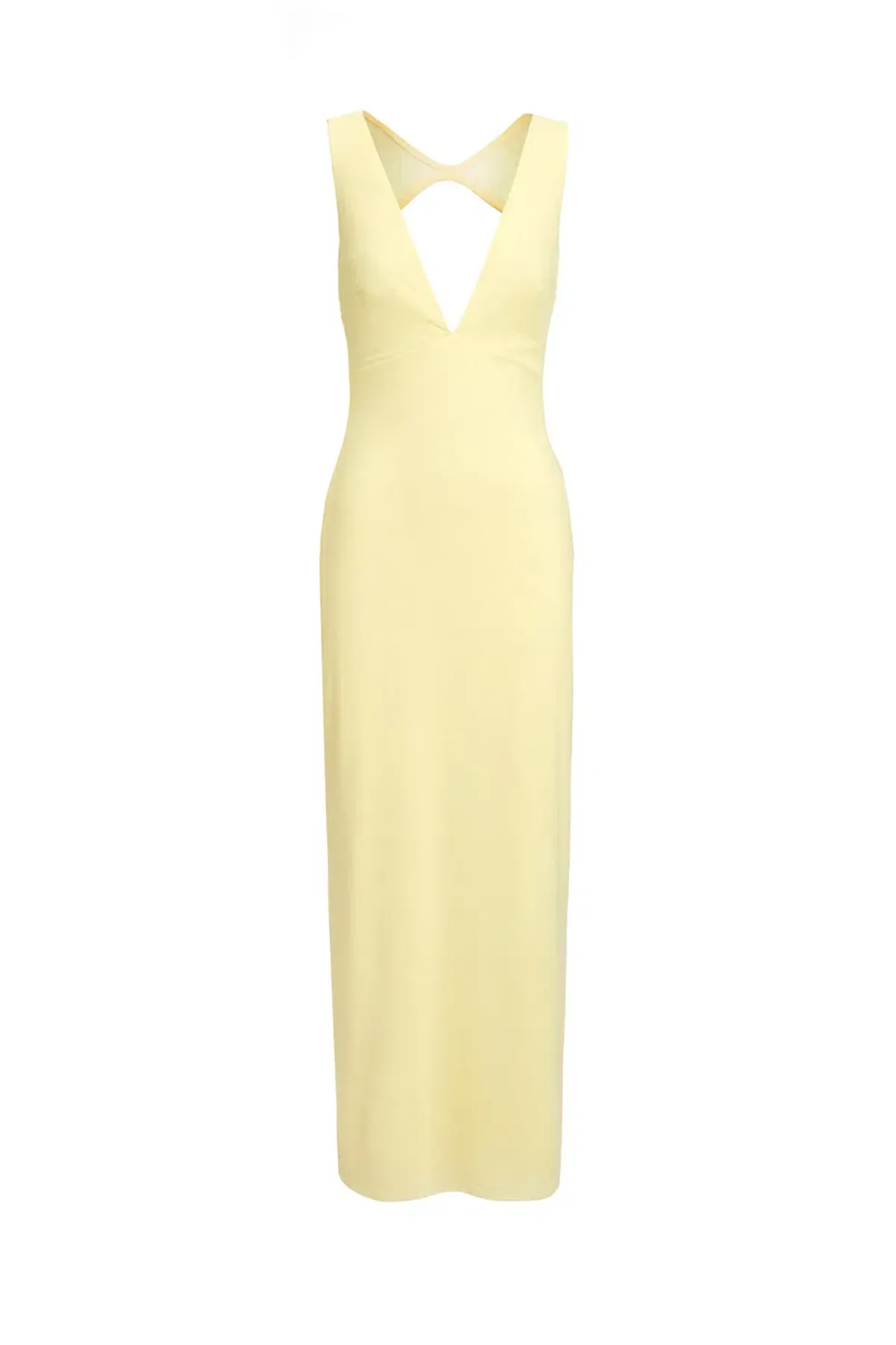 Kookai Lemon Meringue Bolt Open Back Dress Maxi Size AU 12 - Image 4