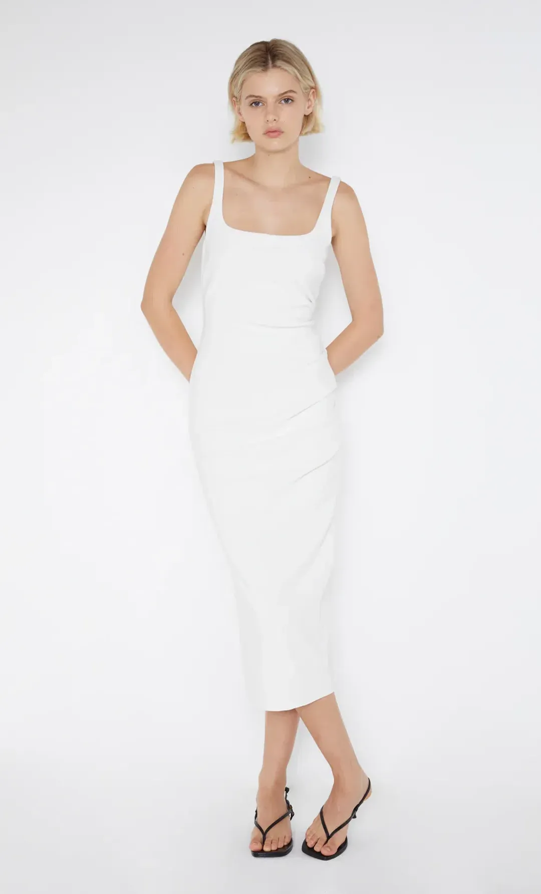Bec & Bridge - Be Mine Square Neck Dress in  Ivory Size AU 8 for rent on The Volte - main image