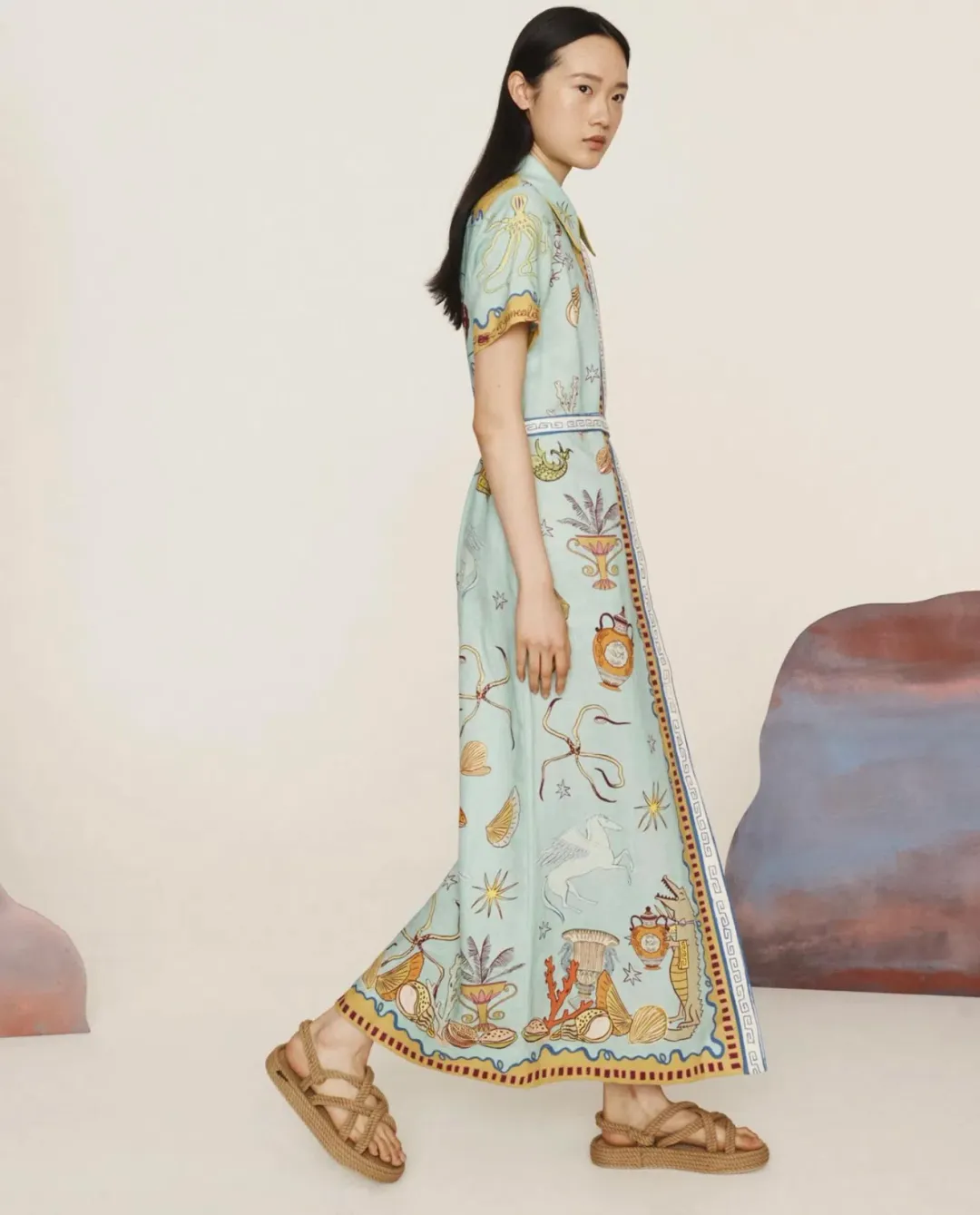 Alemais Surrealist Summer Shirtdress Size 16 for rent on The Volte - main image