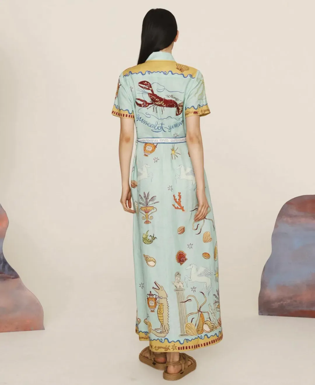 Alemais Surrealist Summer Shirtdress Size 16 for rent on The Volte - main image