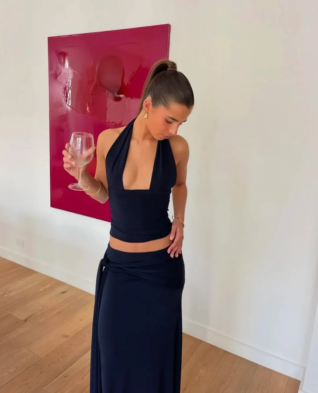 La Marie, Sofia Navy Set, Size 8, Navy for rent on The Volte - main image