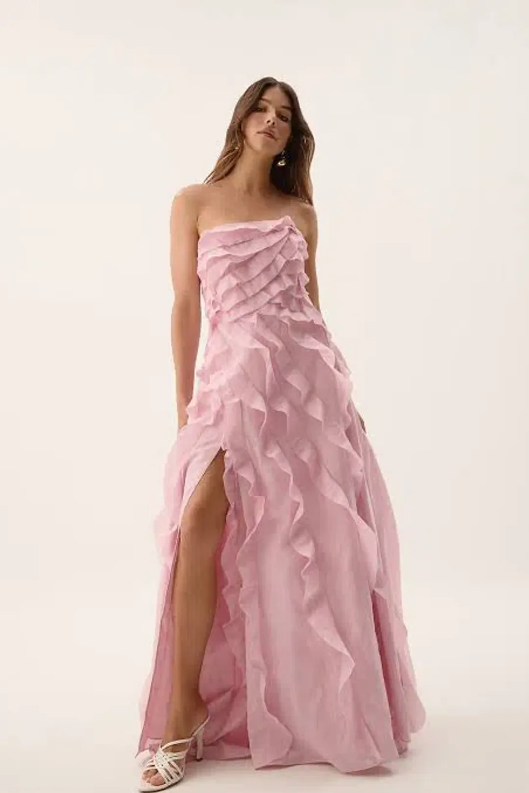 Aje Allairie Gown Size Maxi Pink AU 10 for rent on The Volte - main image