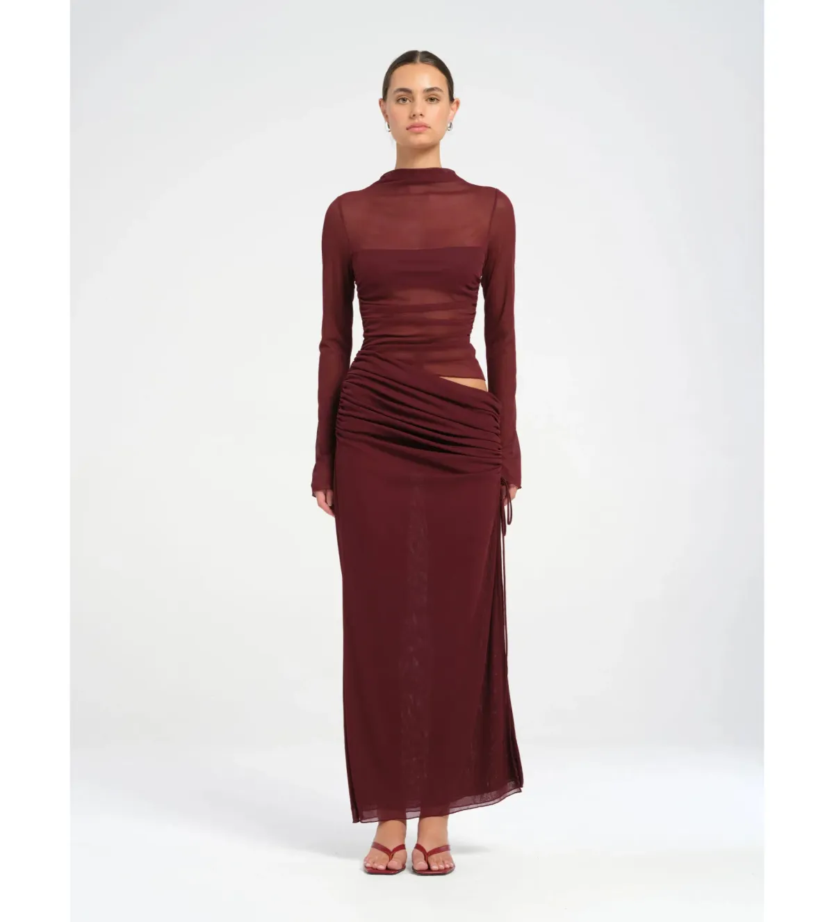 Benni Mabel Maxi Dress in Burgundy Size AU 10 - Image 1
