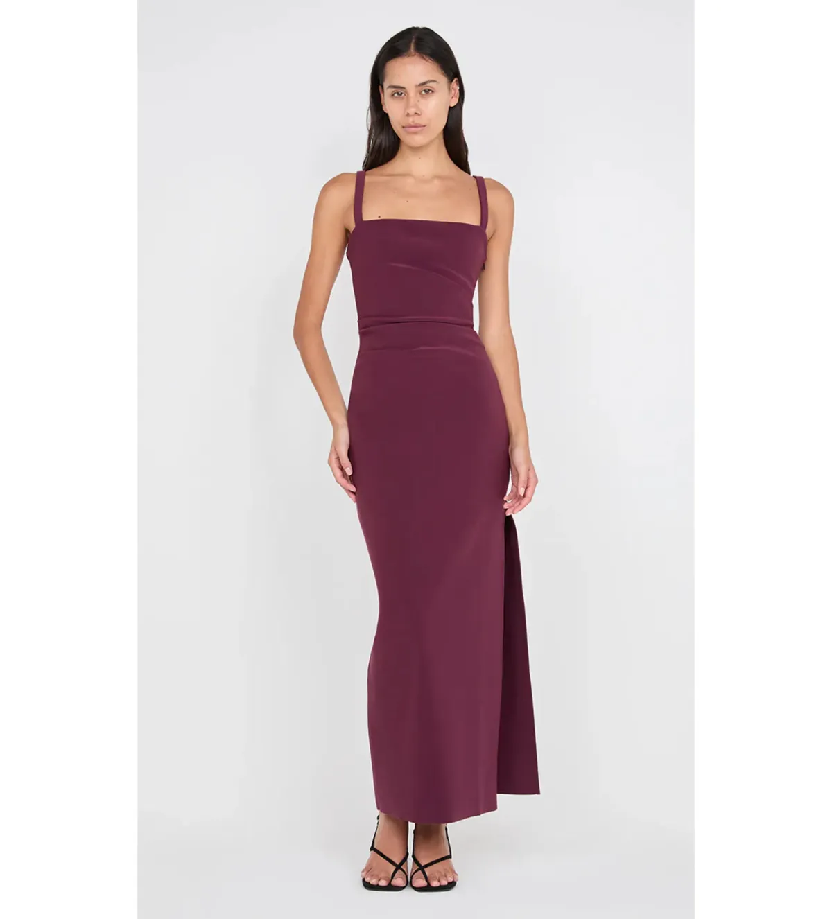 Bec & Bridge Leora Tuck Maxi Dress in Plun Size AU 6 - Image 1