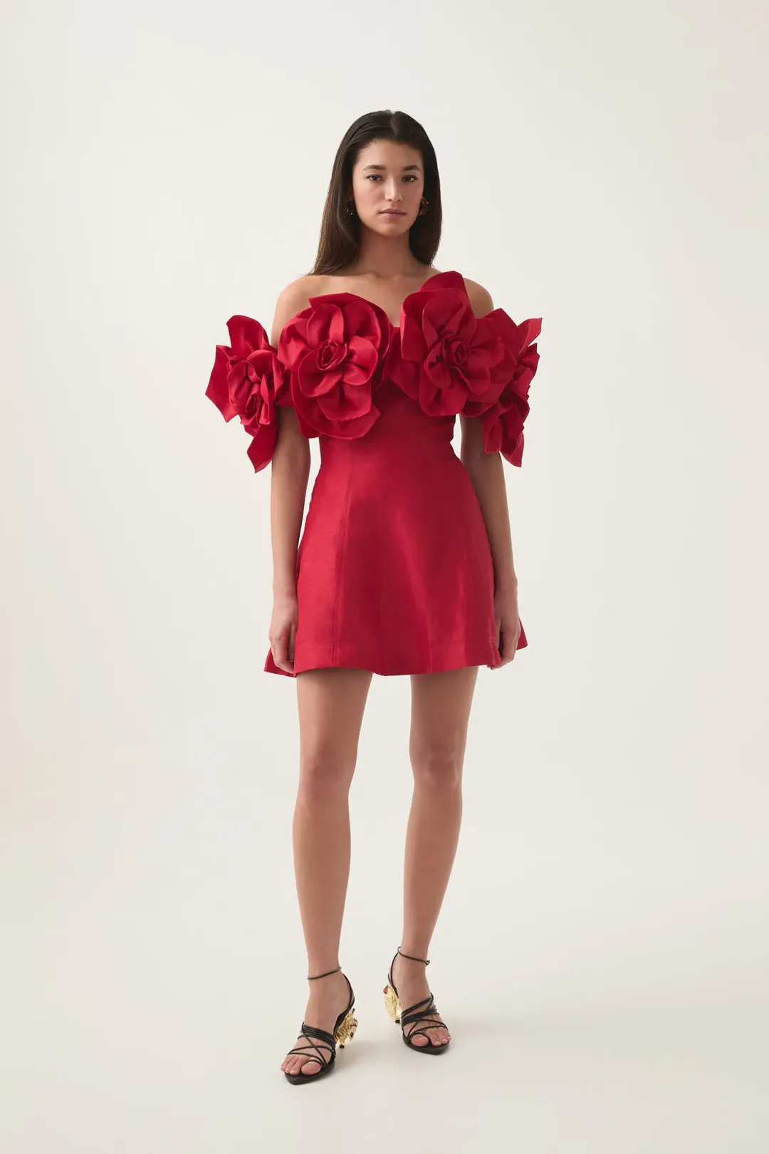 Aje Etta Mini Dress Red Size 10 for rent on The Volte - main image