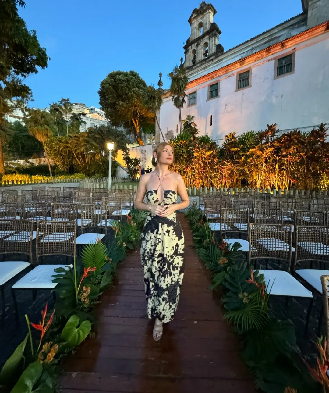 Camilla & Marc Kairi Midi Dress in Black Print Size 8 for rent on The Volte - main image