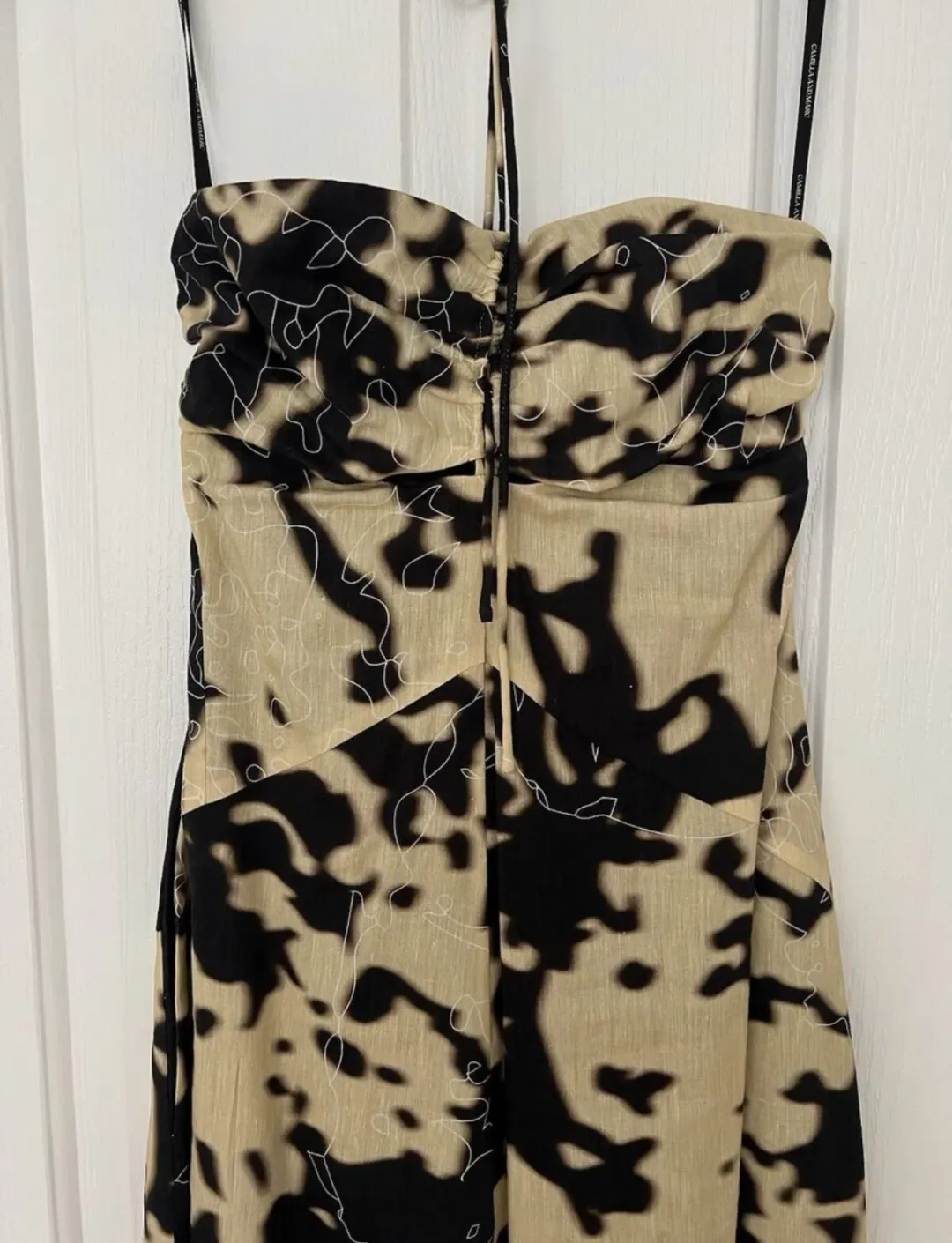 Camilla & Marc Kairi Midi Dress in Black Print Size 8 for rent on The Volte - main image