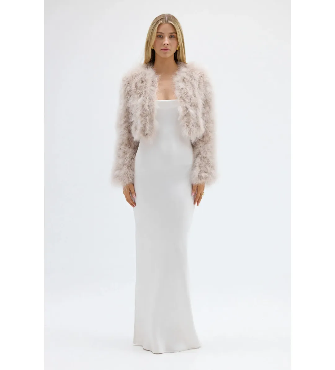 Bubish Manhattan Crop Jacket Blush Size 6-8 for rent on The Volte - main image