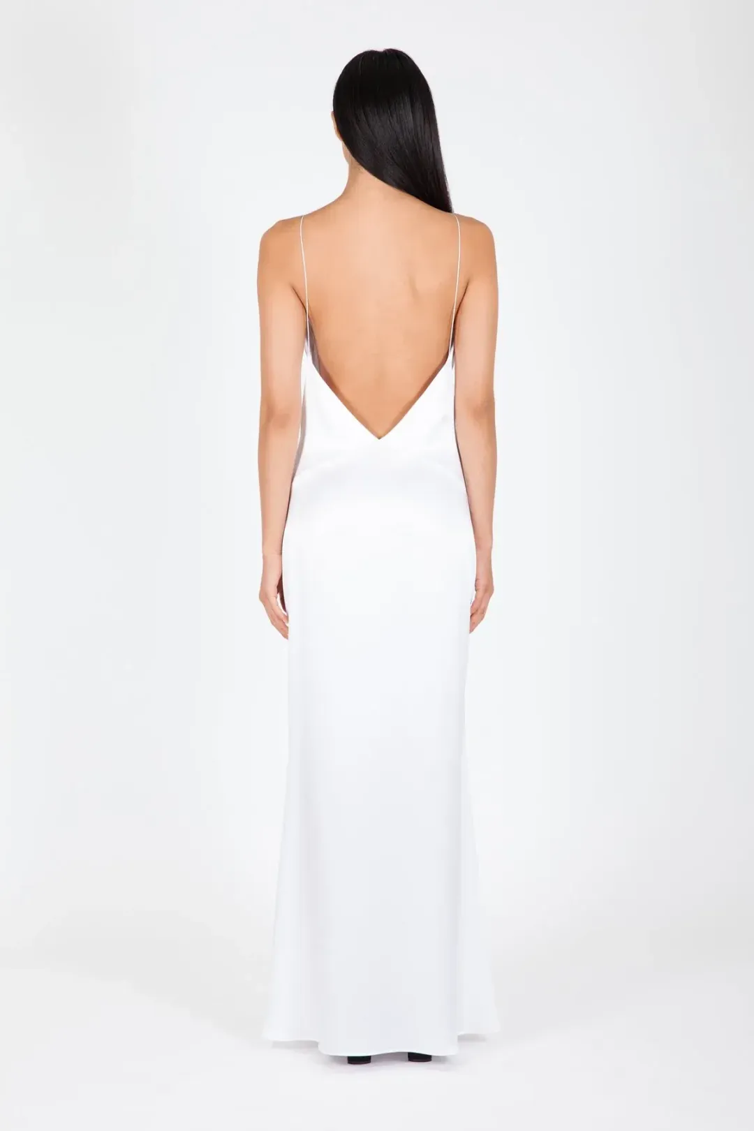 Natalie Rolt Isla Silk Gown Ivory White Size 8 for rent on The Volte - main image