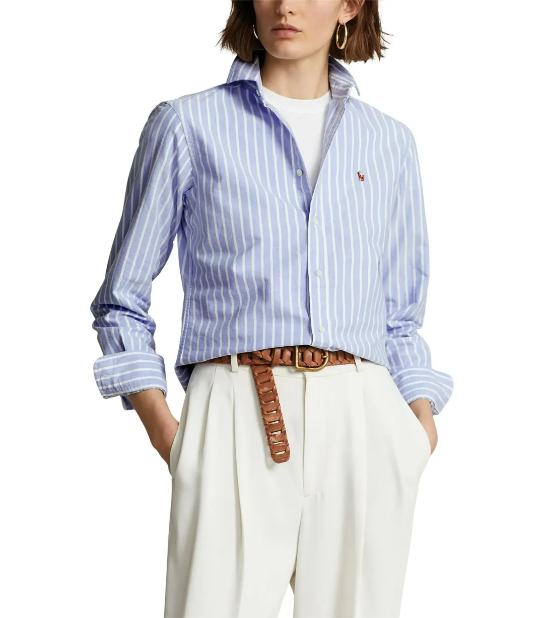 Polo Ralph Lauren Classic Fit Oxford Shirt Blue Size AU 8 for rent on The Volte - main image