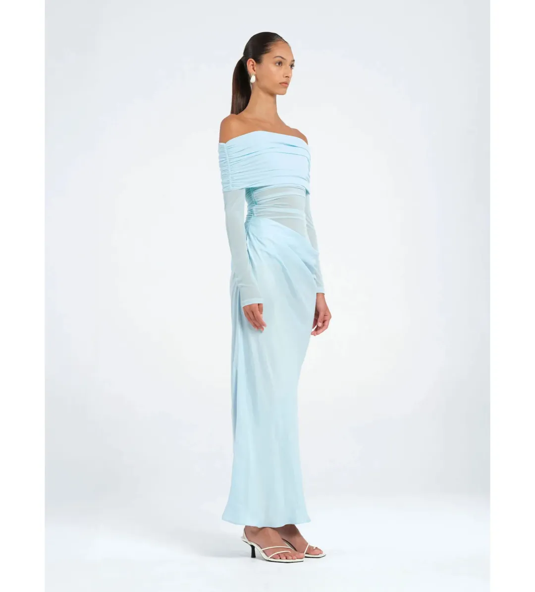Benni Yasmin Maxi Dress Baby Blue Size 8 for rent on The Volte - main image