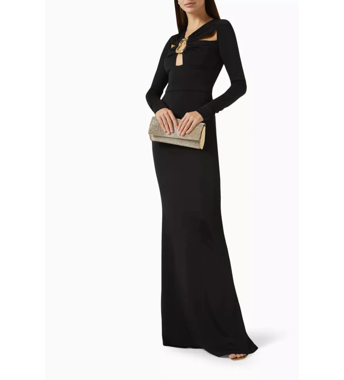 Rebecca Vallance Domenica Gown in Jersey Black Size AU 6 - Image 1