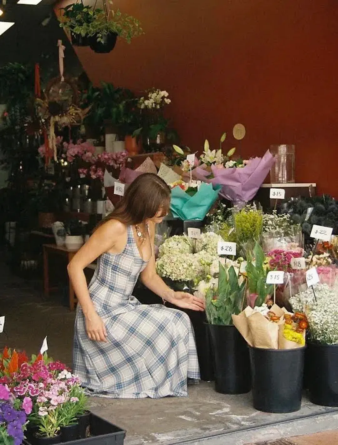 Katharina Lou Annabel Dress In Blue Beige Size 14  for rent on The Volte - main image