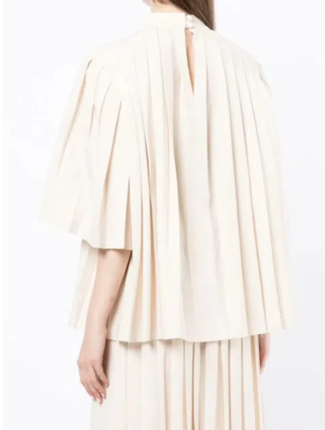 Alemais Rider  Pleated Blouse Size AU 10 and Skirt Size AU 10 Set White Blue Print for rent on The Volte - main image