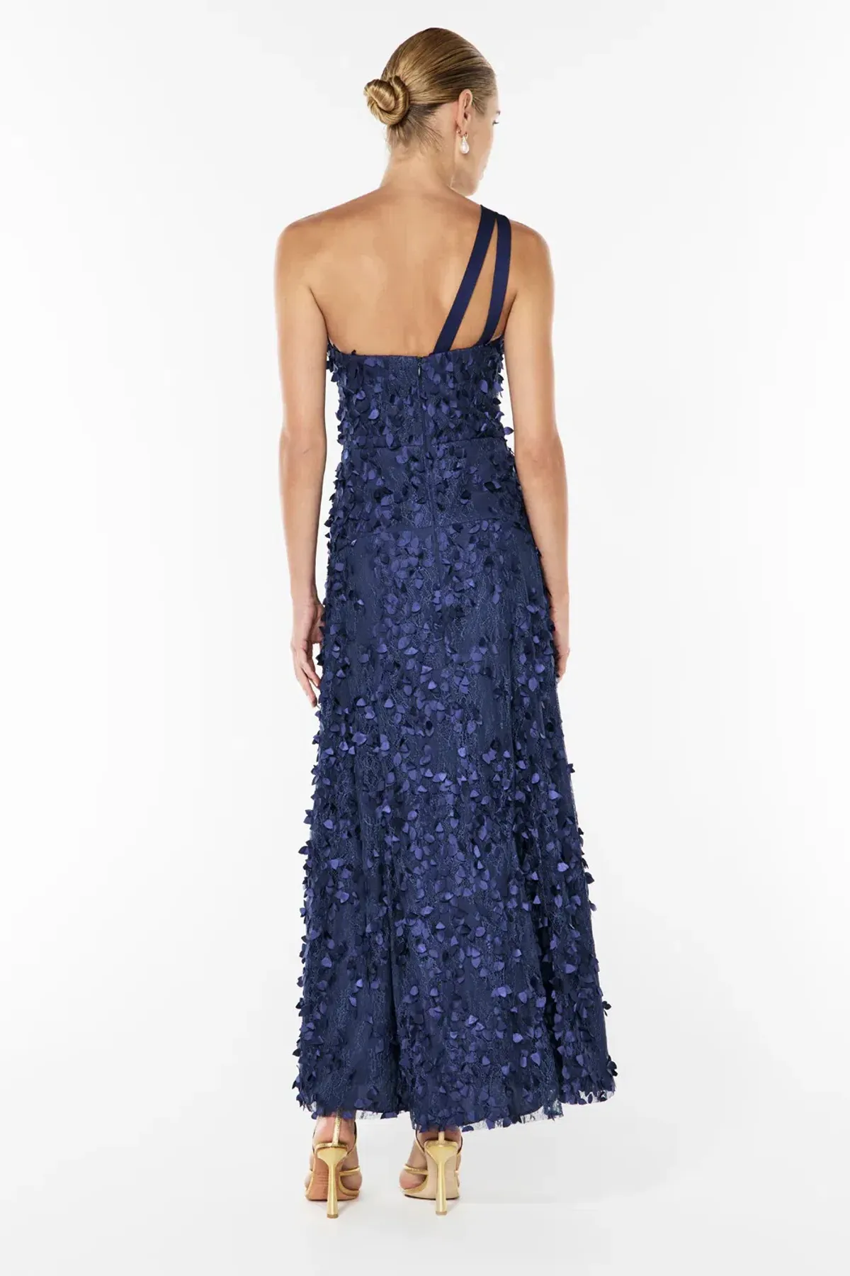 Manning Cartell Enchantment One Shoulder Dress Royal Blue Size AU 8 - Image 4