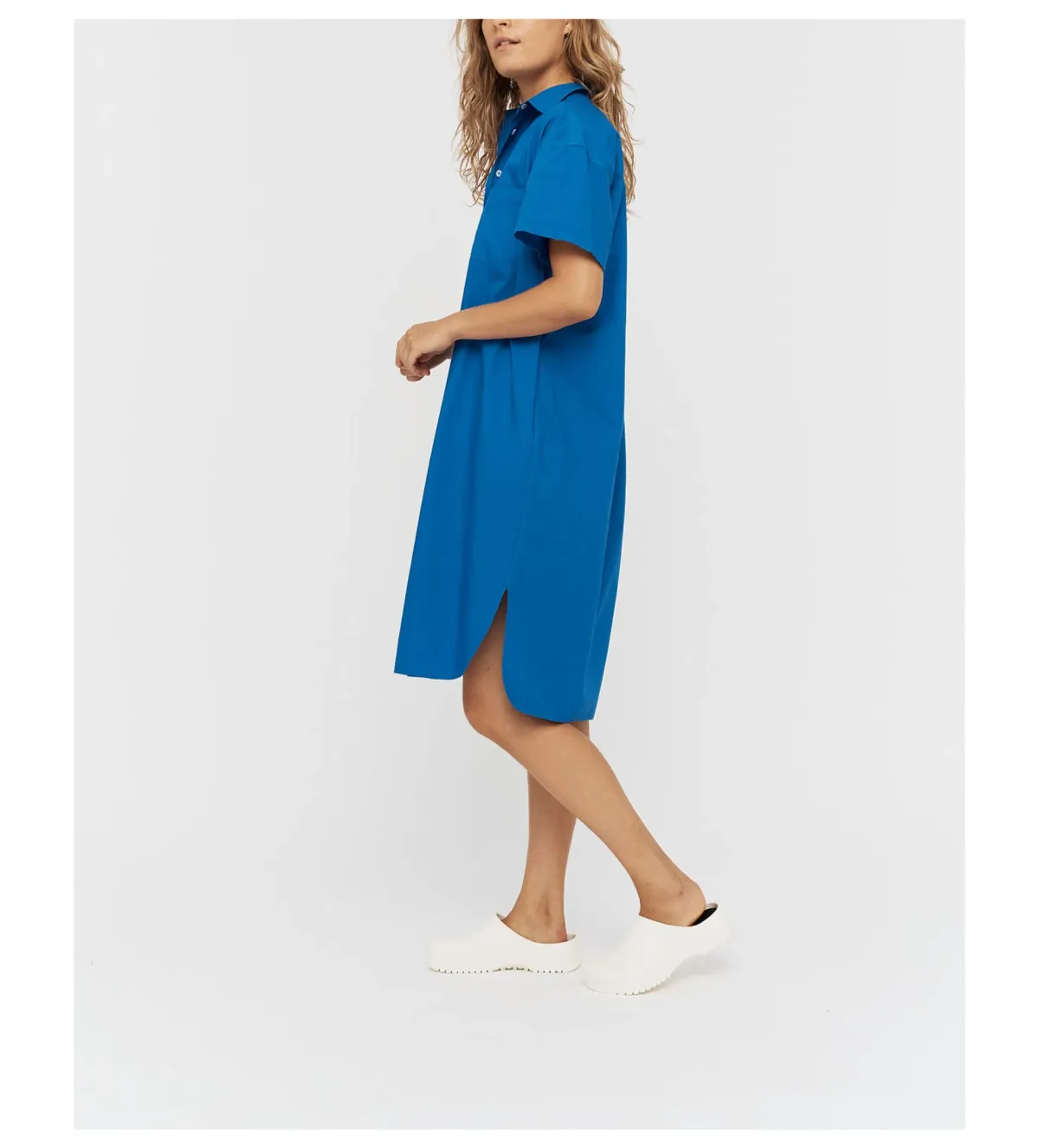 LMND Chiara Short Sleeve Shirt Knee-Length Dress Blue Size AU 8 - Image 2