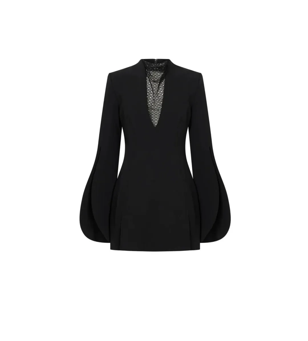 Camilla and Marc Sillage Lace Mini Dress Black Size AU 12 for rent on The Volte - main image