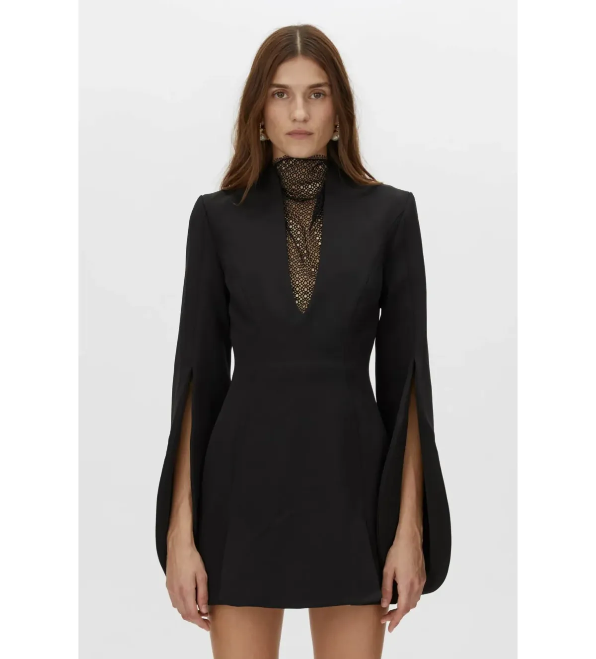 Camilla and Marc Sillage Lace Mini Dress Black Size AU 12 - Image 4